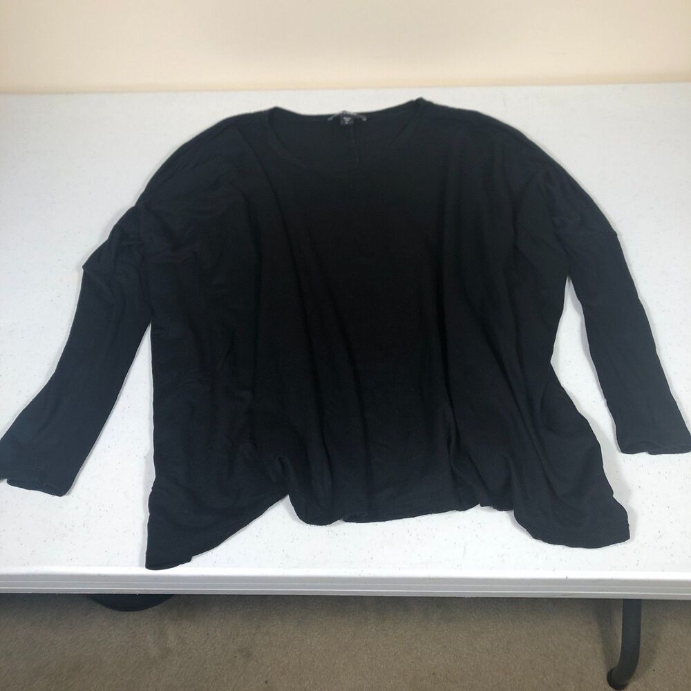 Karen Kane Sweater Womens Black Large Oversized Quiet Luxury‎ Dark Academia Goth